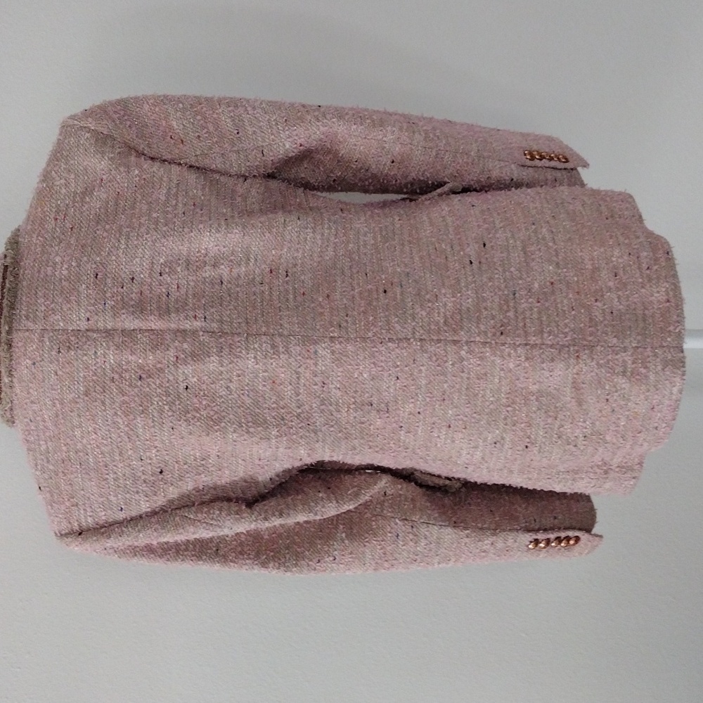 KOBI HALPERIN Fiorellie Fray Tweed Jacket With Chain Trim. Size M - Picture 8 of 16